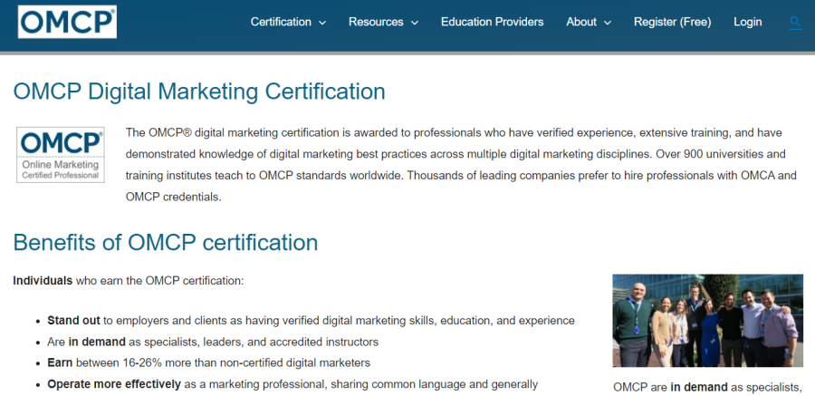 OMCP Digital Marketing Certification