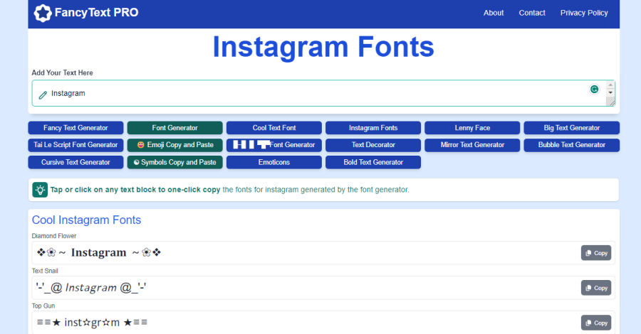 Fancy Text Pro for Instgram Fonts Generator