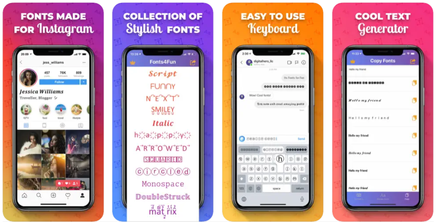 Fonts4Fun for Instagram Fancy fonts