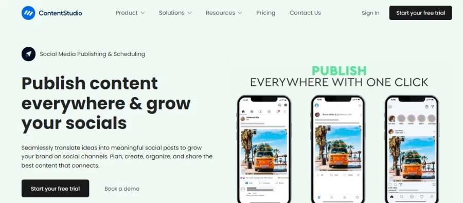 ContentStudio Social Media Scheduling