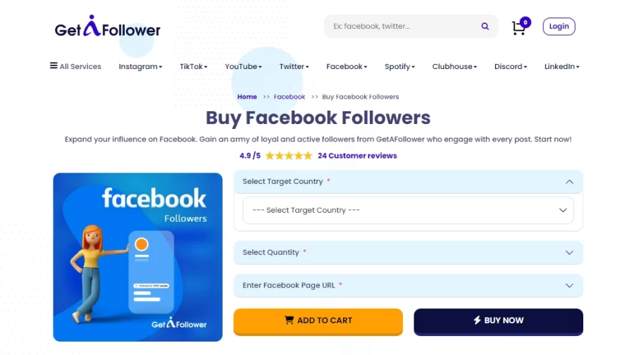 GetAFollower Buy Facebook Followers