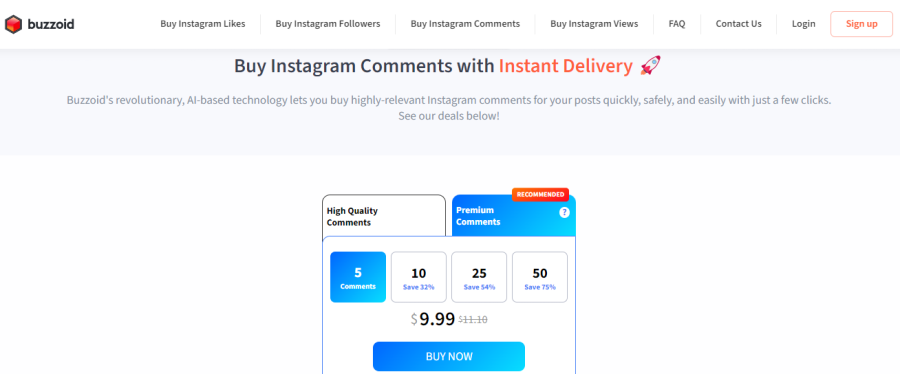 Buzzoid Buy Instagram Comments