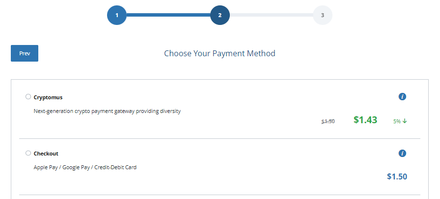 Choose Your Payment Method