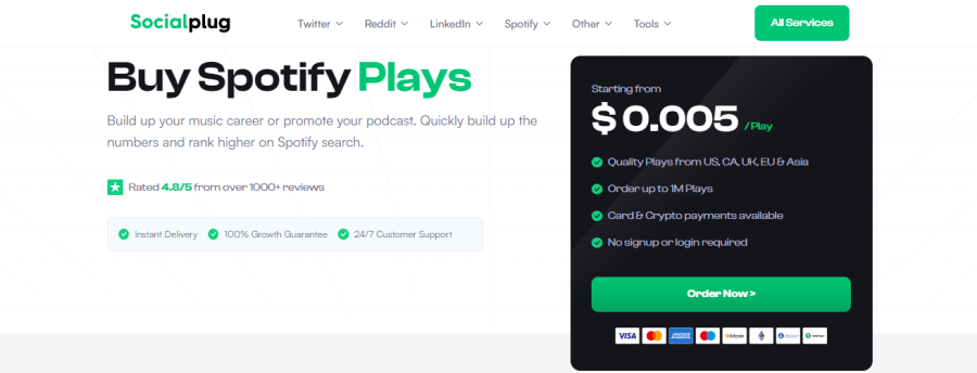 Social Plug Buy Spotify Plays