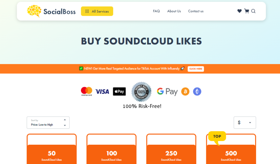 SocialBoss Buy SoundCloud Likes