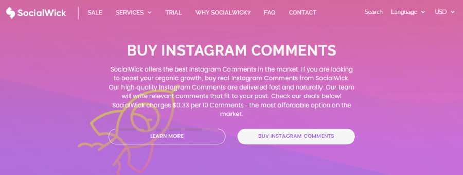 SocialWick Buy Instagram Comments