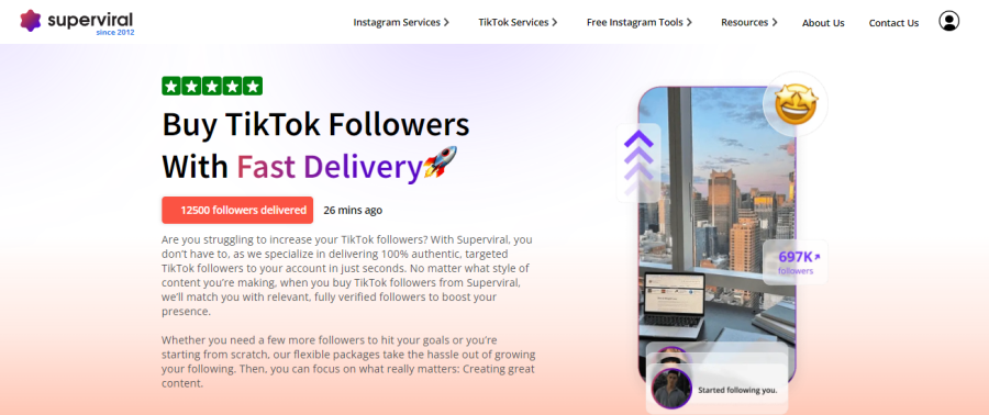 SuperViral Buy TikTok Followers