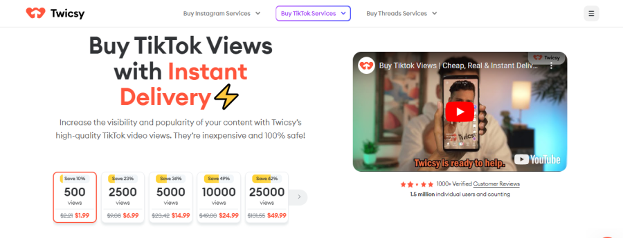 Twicsy Buy TikTok Views