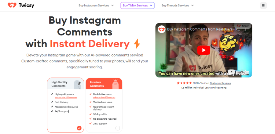 Twicsy Instagram Comments