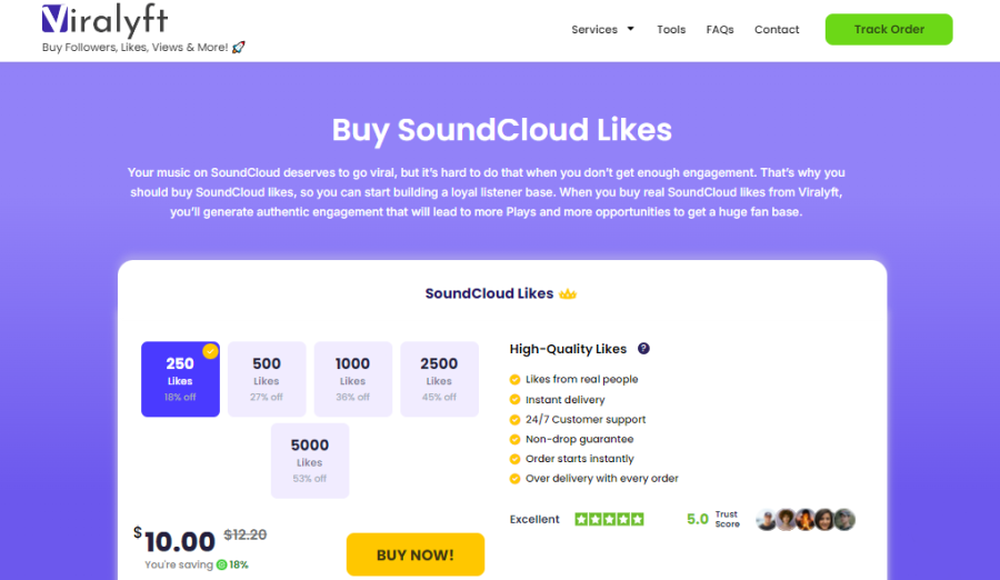 Viralyft Buy SoundCloud Likes