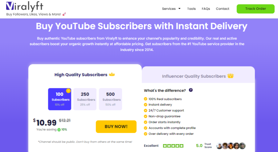 Viralyft Buy YouTube Subscribers