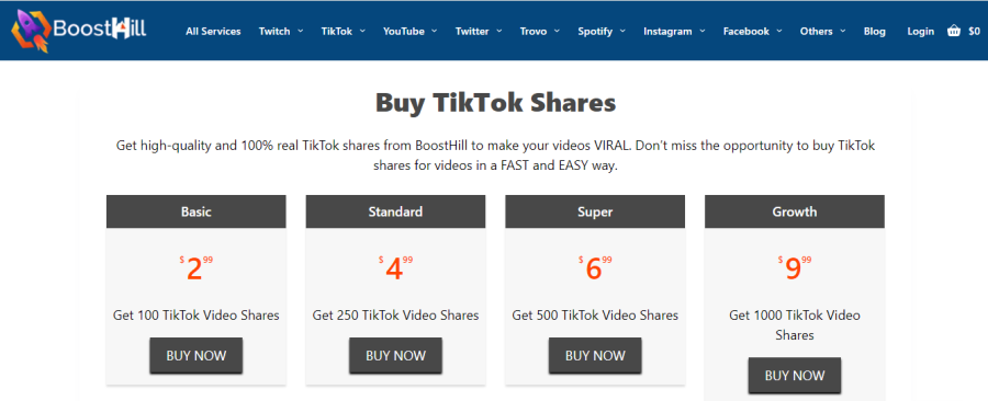 Boost Hill Buy TikTok Shares