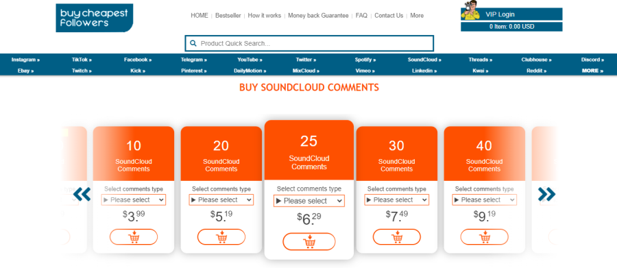 Buy Cheapest Followers SoundCloud Comments