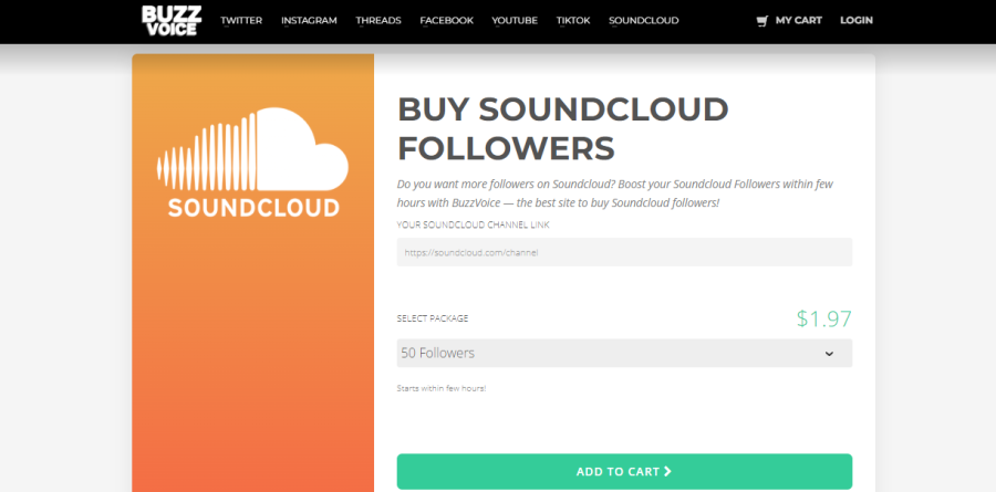 BuzzVoice Buy SoundCloud Followers