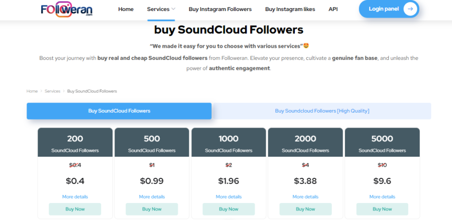 FollowerRan Buy SoundCloud Followers