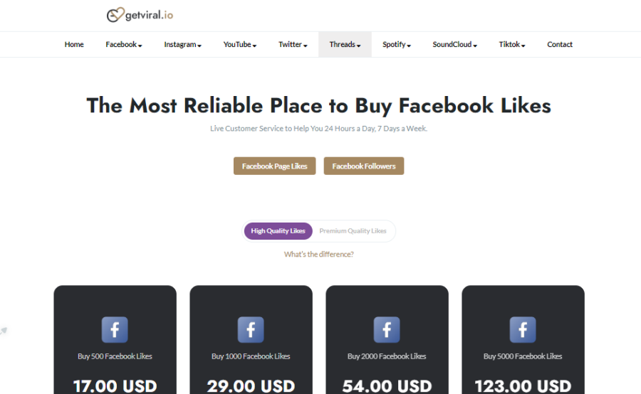 Getviral Buy Facebook Likes