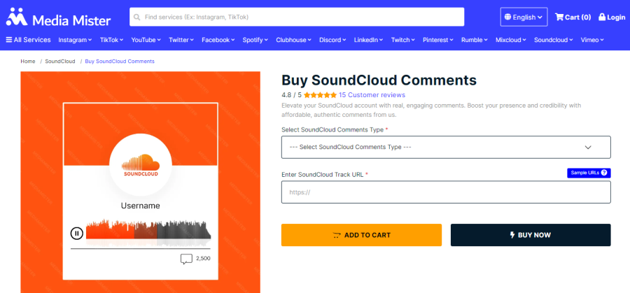 Media Mister Buy SoundCloud Comments