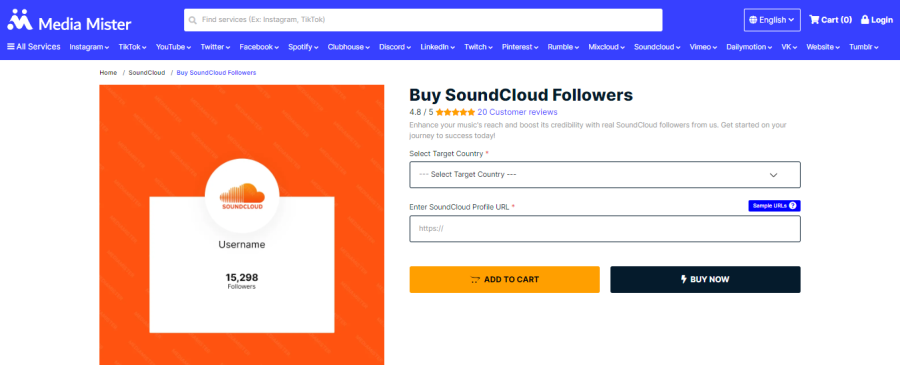 MediaMister Buy SoundCloud Followers