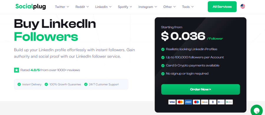 SocialPlug Buy Linkedin Followers