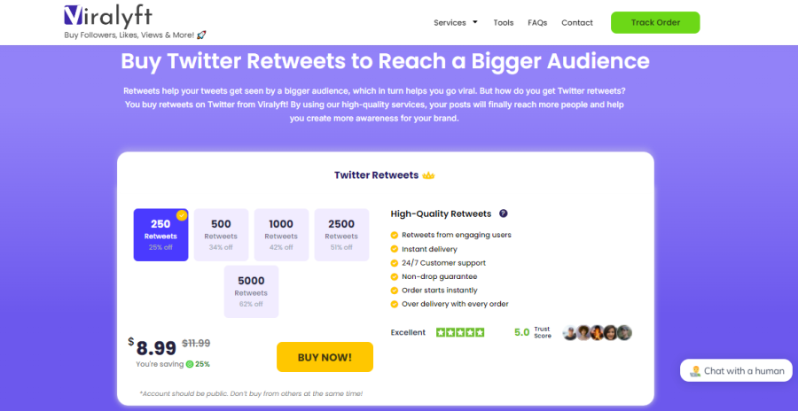 Viralyft Buy Twitter Retweets