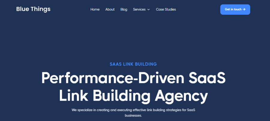 Blue Things Saas Link Building