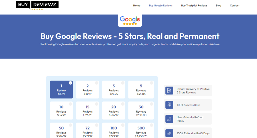 Buy Reviewz Google Reviews