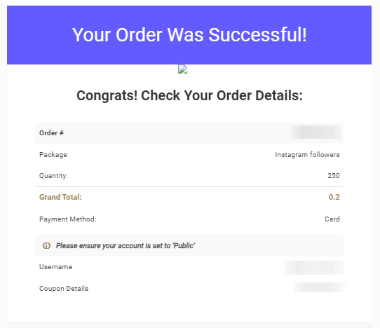 Order Success Email