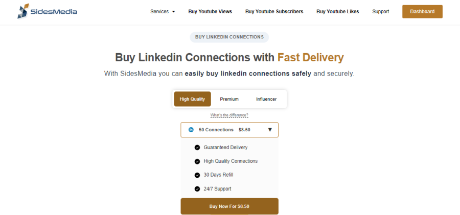 SidesMedia Buy Linkedin Connections