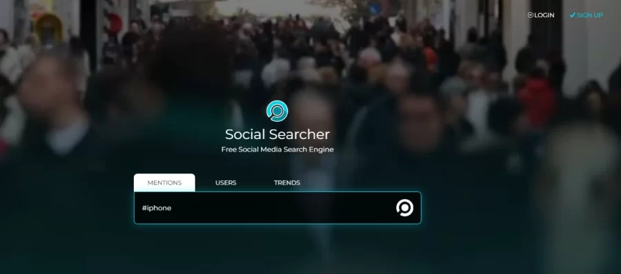 Social Searcher Analysis Tool