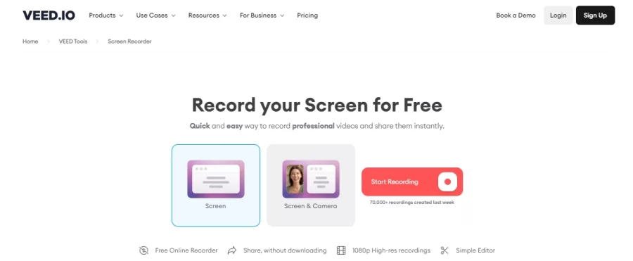 VEED Screen Recording Software