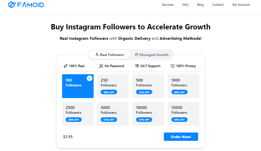 Famoid Instagram Followers Service