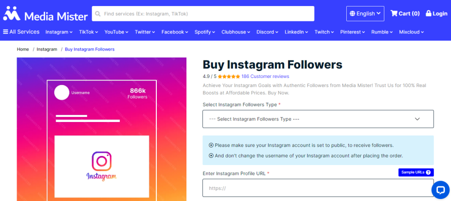 Media Mister Buy Instagram Followers