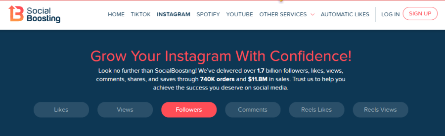 SocialBoosting Purchase Instagram Followers