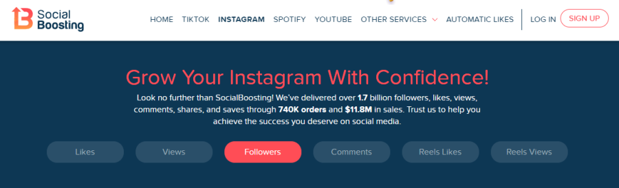 SocialBoosting Purchase Instagram Followers