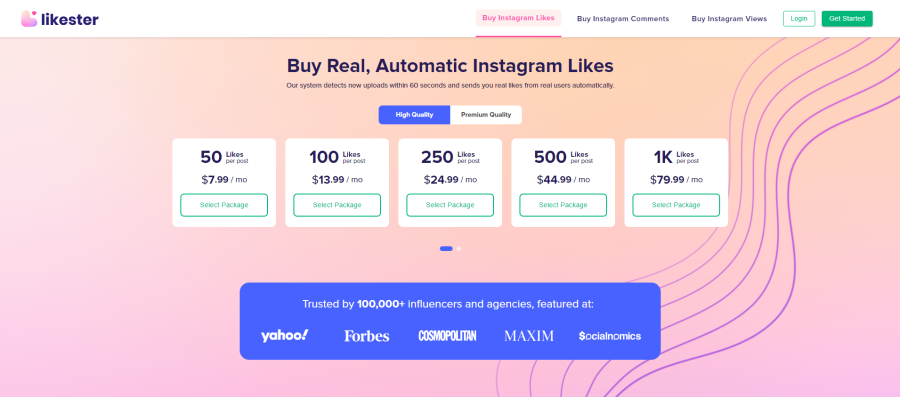 Buy Real Instagram Likes from Likester