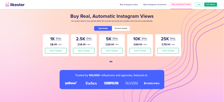 Buy Real Instagram Views from Likester