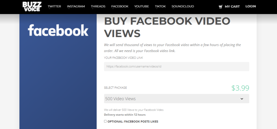 BuzzVoice Buy Facebook Views