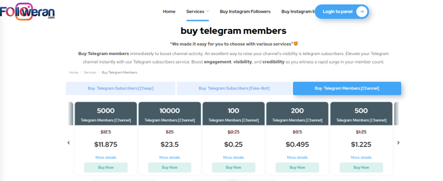 Followeran Buy Telegram Members