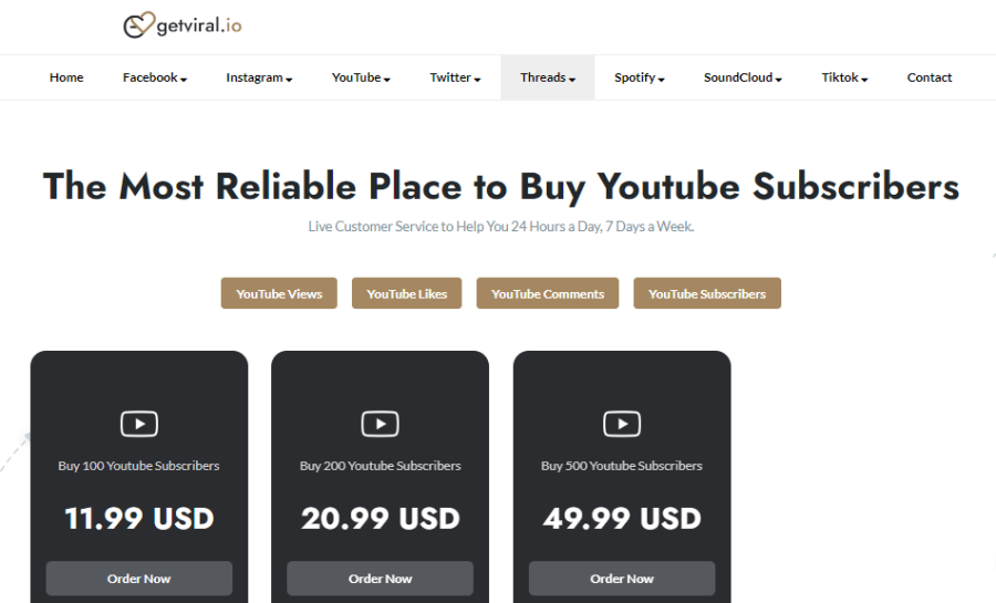 Getviral Buy YouTube Subscribers