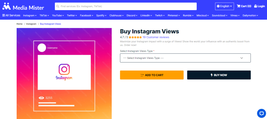 Media Mister Buy Instagram Views