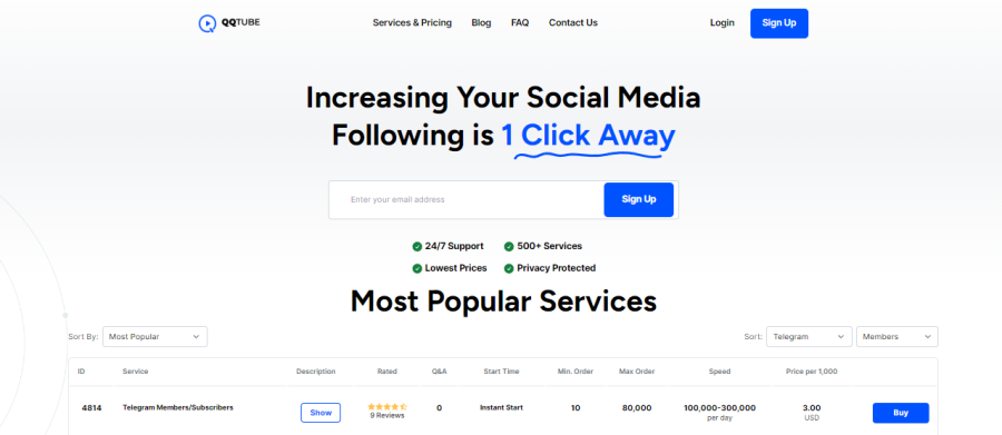 QQTube Buy Telegram Members