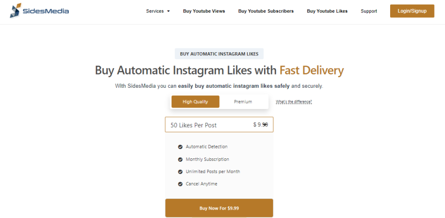 SidesMedia Buy Automatic Instagram Likes