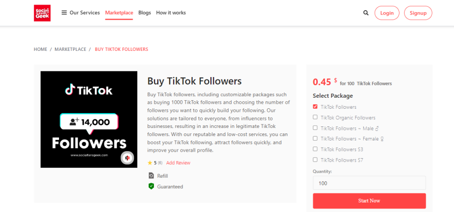 Social Fans Geek Buy TikTok Followers