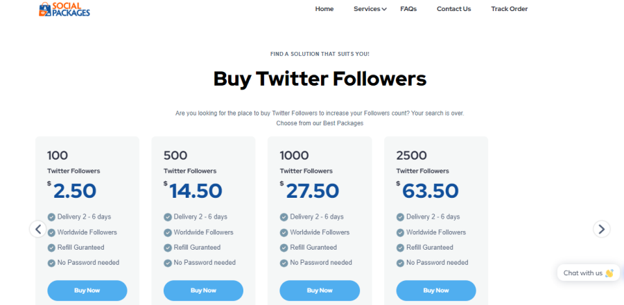 Social Packages Twitter Followers