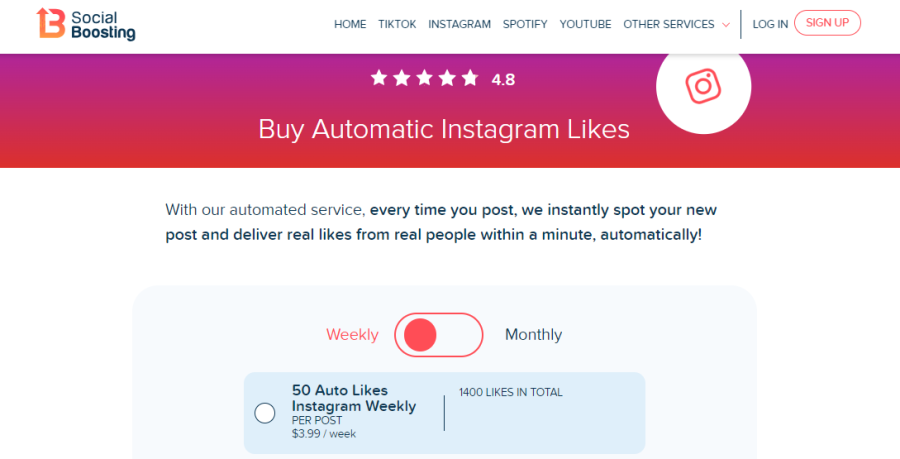 SocialBoosting Buy Automatic Instagram Likes