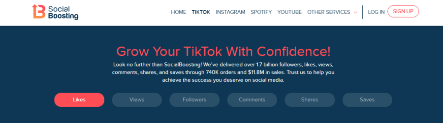 SocialBoosting Buy TikTok Likes