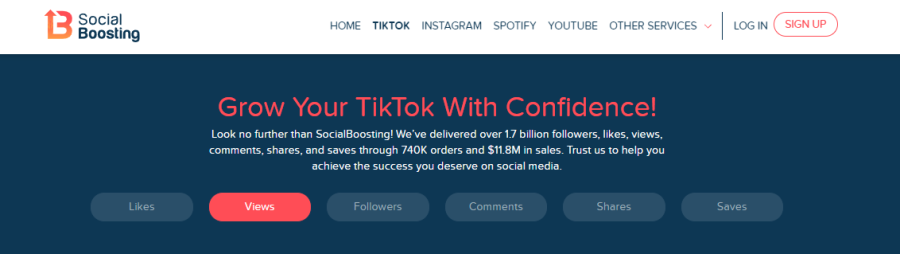 SocialBoosting Buy TikTok Views