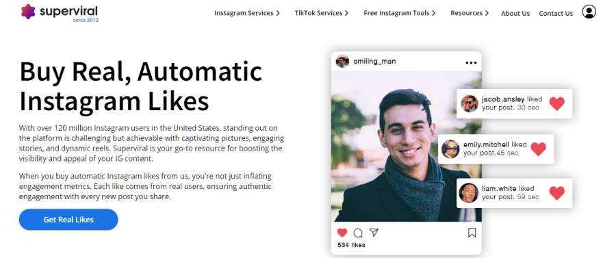 SuperViral Buy Automatic Instagram Likes