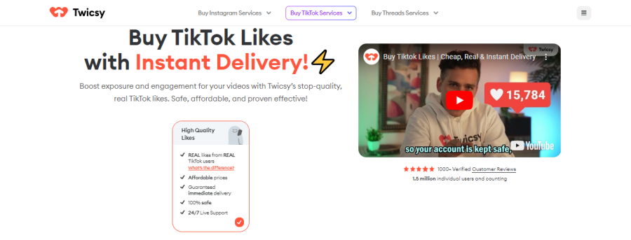 Twicsy Buy TikTok Likes
