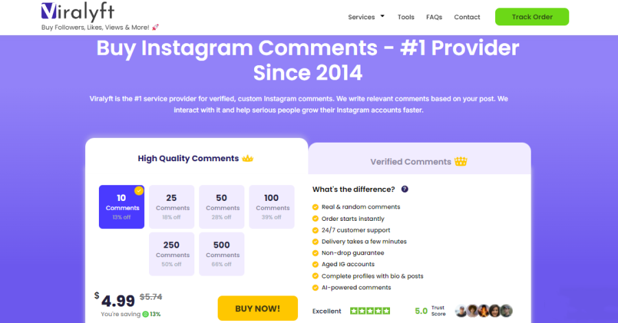 Viralyft Buy Instagram Comments